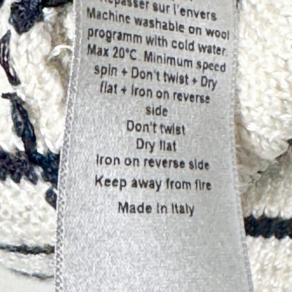 Zadig & Voltaire Sailor We Stripes Ribbed Funnel Neck Sweater in Ecru Sz XS - Picture 8 of 8